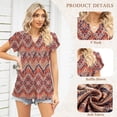 thumbnail image 2 of TEMOFON Blouses for Women Short Sleeve Shirts Dressy Casual Summer Tops Work Blouses Floral T Shirts Fashion Tee, 2 of 4