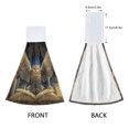 thumbnail image 3 of Haosy 2 Pack Kitchen Wash Cloths with Hanging Loops Absorbent Absorbent Quick Drying Hand Towels, Owl Perched on Book, 3 of 7