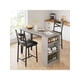 thumbnail image 2 of Space-saving 3-piece counter height dining set: bar mesa, stools & almacenamiento para breakfast nooks, 2 of 8