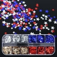 thumbnail image 1 of RKSTN nail flash 12 Compartment Box Of Pentagonal Star Sequins Independence Day Color Matching Star Sequins-thin Nail Flash Makeup, 1 of 8