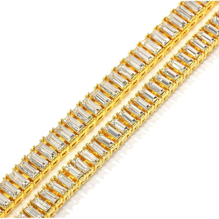 HH Bling Empire Silver Gold Iced Out Diamond Tennis Chains for Men