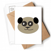Brown Lovely Fat Animal Panda Aable Postcards Envelopes Blank Note Cards Mailing