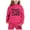 Hot Pink, variant on Wangmeiwg Children's Long Sleeved Hooded Hoodie Set Girl Outfits Size 6x