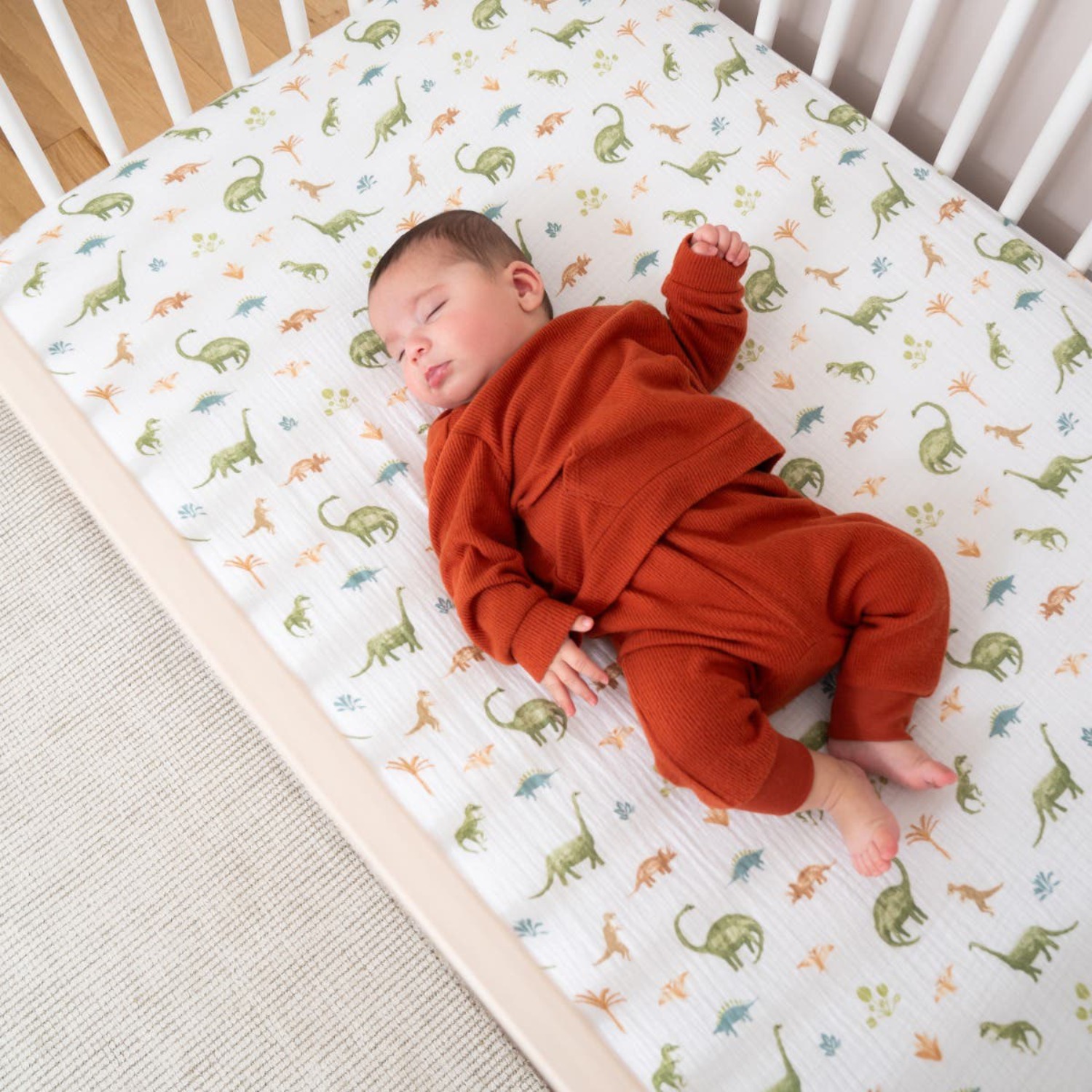 aden + anais essentials Cotton Muslin Crib Sheet, Blue, Dini Jungle, Infants, Boy