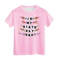 thumbnail image 1 of TZEWGL Tops For Toddler Short Sleeve Summer Crewneck Fit Basic Clothes For Girls Boys size 8-9T, 1 of 4