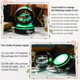 thumbnail image 2 of Lámpara YWHL 3D Shark Crystal Ball de 8 cm con base LED colorida, 2 of 6
