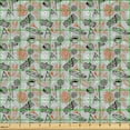 thumbnail image 2 of Ambesonne Adventure Theme Fabric by the Yard Upholstery, Minimal Camping Art, 2 Yards, Burnt Orange Seal Brown, 2 of 5