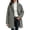 Gray, variant on Fleece Jacket for Women Warm Notch Lapel Pea Coat Single Button Sherpa Jackets 2026 Fall Winter Casual Trench Coat Plus Size Long Sleeve Outerwear