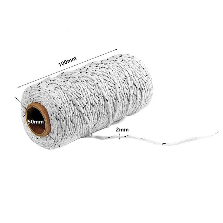 5 Rolls Christmas Twine Gift Wrapping Cord Bakers Twine Rope for Packing Arts Crafts Garden Decoration Supplies, 5 Colors