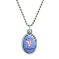 thumbnail image 1 of The Early Bird Gets the Worm Funny Humor Antiqued Oval Charm Pendant with Chain, 1 of 4