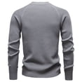 thumbnail image 3 of Mens Crewneck Sweater Waffle Knitted Pullover Sweaters (Light Gray L), 3 of 3