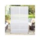 thumbnail image 1 of 72-pulgada high x 47-pulgada de anchura metal privacy screen-freestanding decorative fence para patio lawn garden deck balcony outdoor divider con stand, 1 of 7