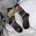 thumbnail image 5 of Cauagu Colorful Dragon Head Profile Print Crew Socks for Women and Men,Adult Athletic Running Socks 1-Pair Sports Socks Work Gear Socks with Moisture Wicking, 5 of 6