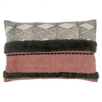 Saro Lifestyle Printed and Tufted Modern Poly Filled Throw Pillow