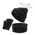 thumbnail image 5 of harmtty Warm 1 Set Unisex Hat Gloves Scarf Solid Color Touch Screen Sweat Absorption Autumn Winter Knitted Warm Cap for Daily Wear Light Grey, 5 of 7