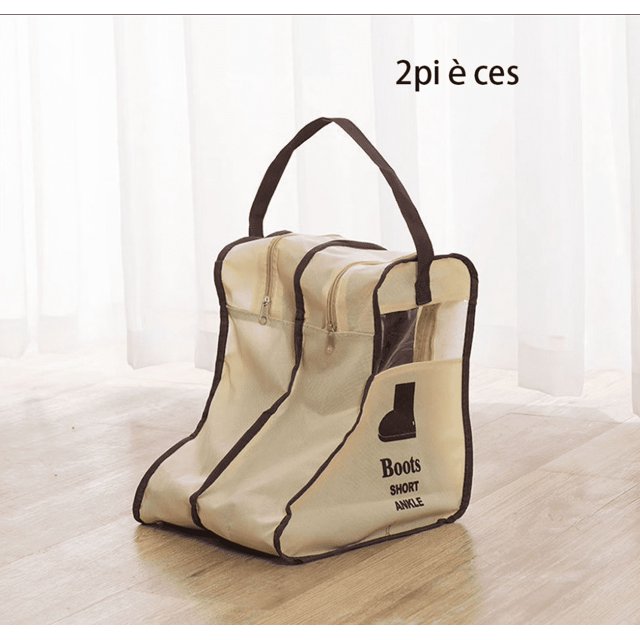 Bolsas para guardar botas, a prueba de polvo y con cremallera, para el hogar y viajes (beige, pantalones cortos)