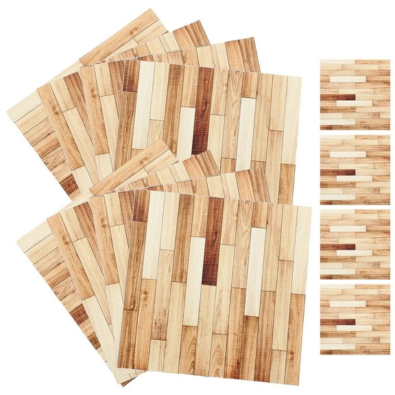 OUNONA  12 Pcs Mini House Flooring Sticker Doll Decor Miniatures Stuff