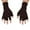 Brown, variant on Unisex Warm Half Finger Stretchy Knit Fingerless Gloves, Rainbow