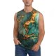 thumbnail image 1 of Fotbe Emerald Color Gold Marble Men's Camiseta sin Mangas Estampada para Hombres, Playera Casual para Gimnasio, Entrenamiento, Playa-XX-Large, 1 of 7