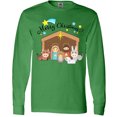 thumbnail image 3 of Inktastic Merry Christmas Cute Nativity Scene Long Sleeve T-Shirt, 3 of 5