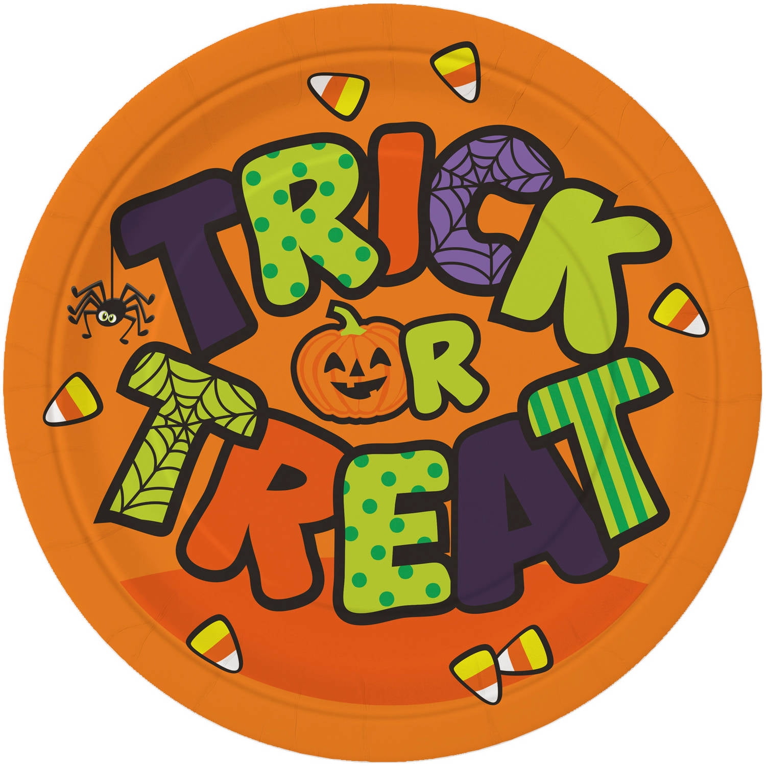 9" Trick or Treat Halloween Party Plates, 8ct