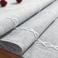 thumbnail image 4 of GHSDFBB Boho Table Runner Rustic Style 13\u201cx90\u201d, Light Grey Braided Farmhouse Linen Table Runner 90 Inches Long with Tassels for Dining Room Kitchen, 4 of 6