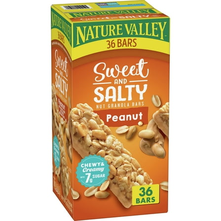 Nature Valley Granola Bars, Sweet and Salty Nut, Peanut, 36 Bars, 43.2 oz