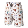 thumbnail image 4 of Sikiie Shorts de Plage pour Hommes à Imprimé Oiseaux et Oie de Ferme, Shorts à Séchage Rapide Haute Élasticité - avec Cordon et Poches Antidérapantes, Adaptés pour la Plage, les Sports, les Vacances-3TG, 4 of 6