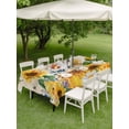 thumbnail image 4 of Outdoor Tablecloth with Umbrella Hole for Patio/Picnic/Party/Camping, Yellow Sunflowers Waterproof Table Cloth Rectangle Table Cover Washable, Daisy Bees Elegant Farmhouse Floral (60"x 84"), 4 of 8