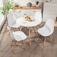 thumbnail image 3 of Costway Dining Table Set Modern 5 PCS For 4 Round Dining Room Table Set W/Solid Wood Leg, 3 of 10