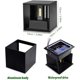 thumbnail image 5 of Aplique de pared LED moderno de 12 W para exteriores, ángulo de haz ajustable a prueba de agua, carcasa de aleación de aluminio (negro, 6000 K), 5 of 5