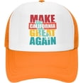 thumbnail image 2 of Make California Great Again Funny T-Shirt for Unisex Baseball Cap, Breathable Mesh Adjustable Cap Black, 2 of 8