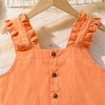 thumbnail image 5 of NAISIBABY Girls 2-Piece Sets, Ruffled Tank Tops Plaid Pleated Skirts Summer Casual Cute Outfits Orange 12-13T, 5 of 9
