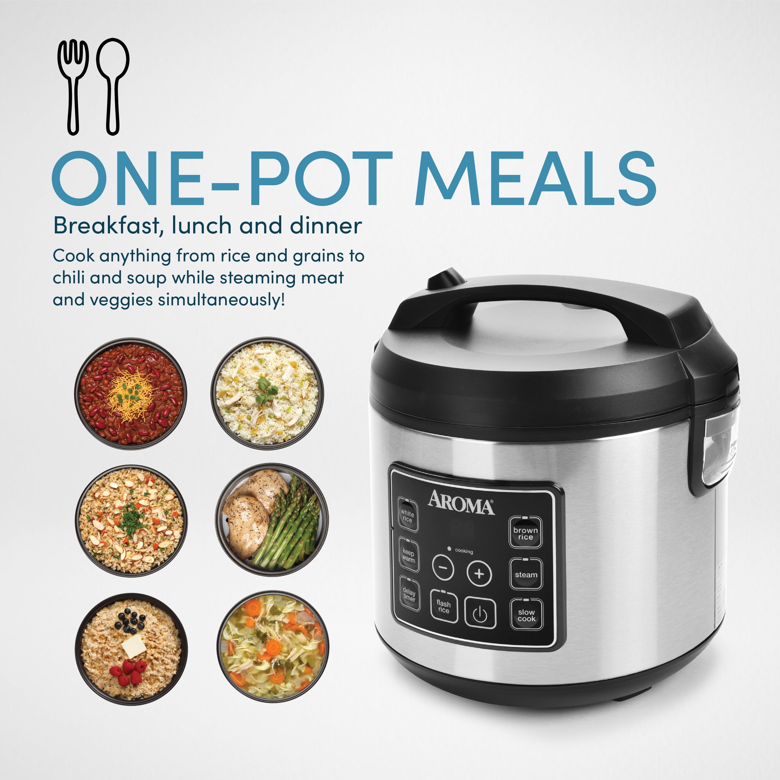 Programmable Rice And Grain Cooker 20 Cup Automatic Multi Cooker Dishwasher Safe