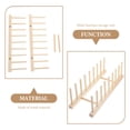 thumbnail image 4 of 1pc Kitchen 8-Slots Dishes Draining Rack Wooden Bowls Plates Storage Container, 4 of 7