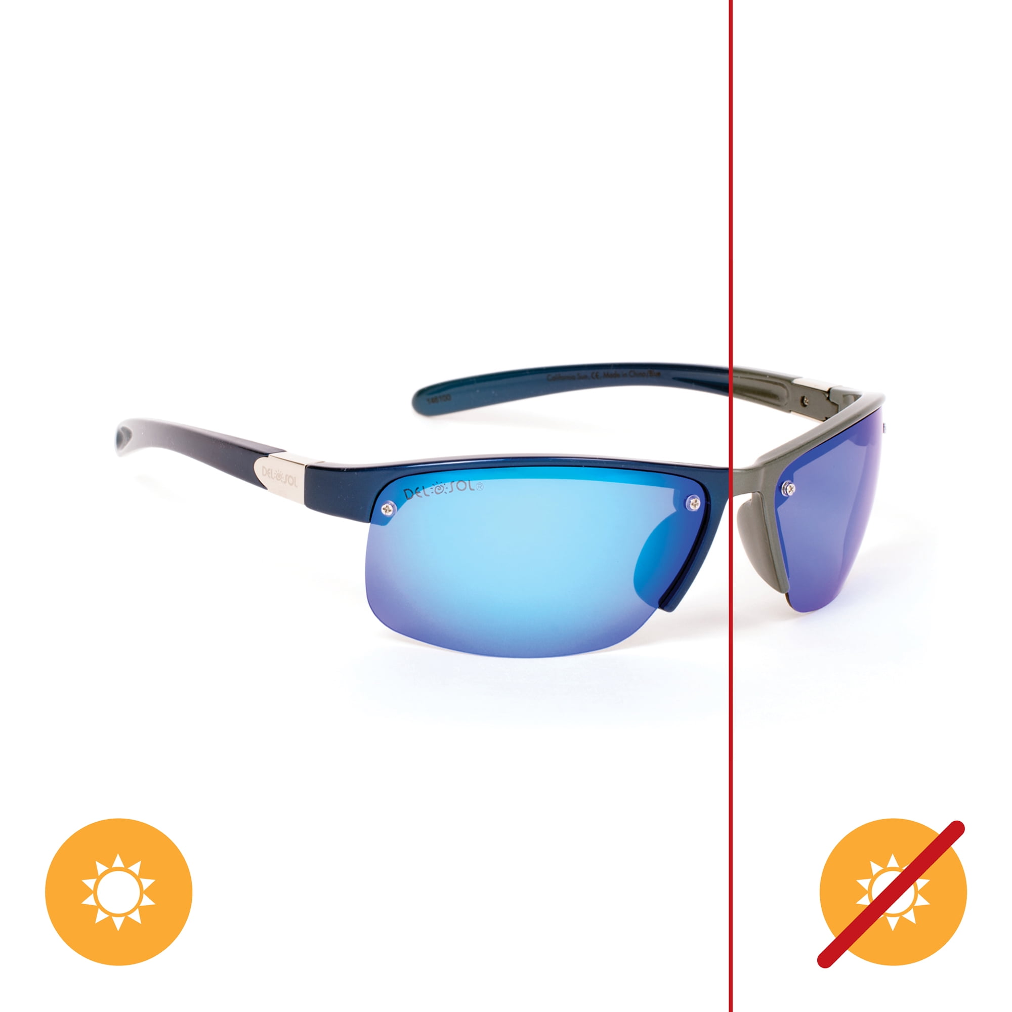 Del Sol Solize ColorChanging Sunglasses For Men California Sun