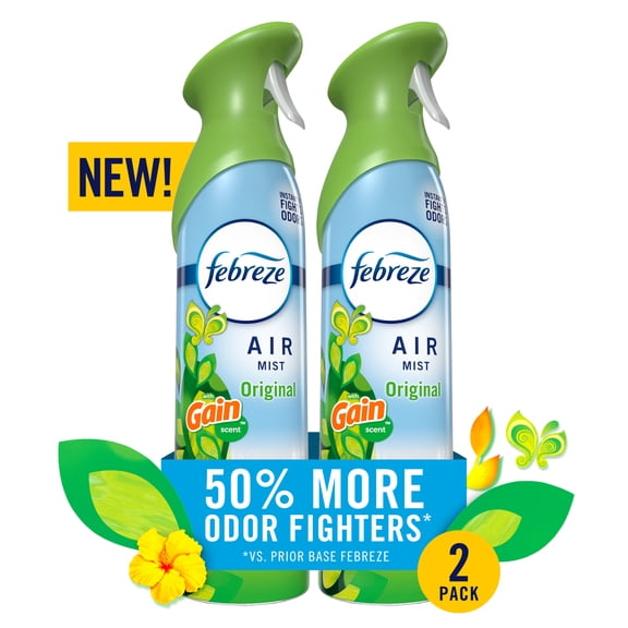 Febreze Air Mist Air Freshener Spray, Gain Original Scent, 8.1oz, 2 Count