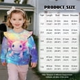 thumbnail image 7 of Garronmavis Pink Axolotl Long Sleeve Sweatshirt Soft Pullover Crewneck Long Sleeve Shirts Stylish Fall Winter Clothes Washable Toddler Girl Sweatshirt Clothes Outfit for Girls Aged 1-2, 7 of 7