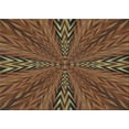 thumbnail image 1 of Ahgly Company Indoor Rectangle Patterned Dark Gold Brown Area Rugs, 4' x 6', 1 of 6