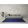 thumbnail image 3 of Ahgly Company Indoor Square Abstract Blue Contemporary Area Rugs, 8' Square, 3 of 4