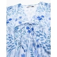 thumbnail image 2 of Moomaya Womens Printed Summer Dress, V-Neck Ruffled Viscose Midi Dress, Sundress, 2 of 7