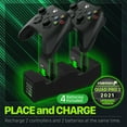 thumbnail image 4 of Fosmon Quad PRO Controller Charger Compatible with Xbox Series X/S Controllers (Not for Xbox One / 360 / Elite 2) Controllers, Dual Dock Charging Station with 4 Rechargeable Battery Packs - Black, 4 of 7