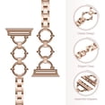 thumbnail image 5 of Dwitch Compatible with Apple Watch Band 38mm 40mm 41mm for Women Girl, Thin Stainless Steel Wristband Strap Band for Apple Watch SE Series 9 8 7 6 5 4 3 2 1,Rosegold, 5 of 5