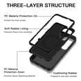 thumbnail image 2 of I-HONVA For Samsung Galaxy S26 Case,Magnetic 3-Layer Military Grade Drop Protection Anti-Slip Rugged Shockproof Dustproof Protection Phone Case,Black, 2 of 7