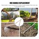 thumbnail image 3 of 2 mangos de madera para azadas de jardinería, mangos de repuesto para herramientas., 3 of 8