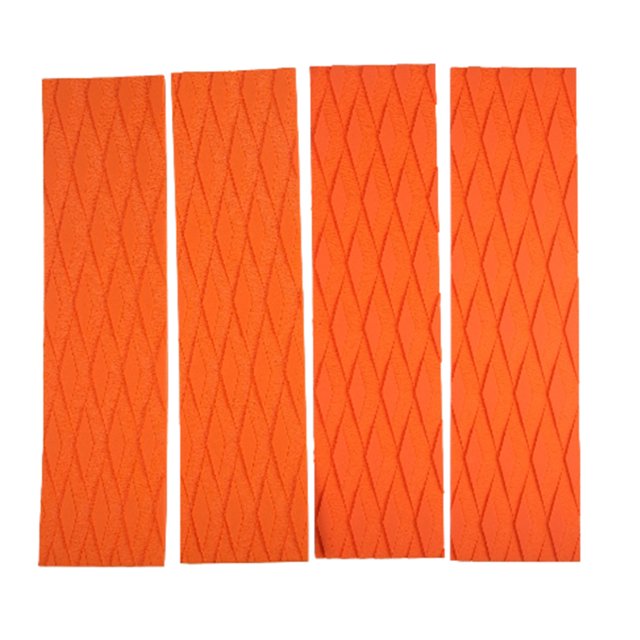 Eigraketly 4 Uds. Almohadilla de tracción EVA para Surf, alfombrilla trasera para pies, tabla Longboard, almohadillas de agarre resistentes, suministros de Deportes acuáticos Naranja Eigraketly OD031715-03B