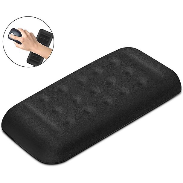 Reposamuñecas de espuma viscoelástica ergonómico antideslizante para ratón con diseño de orificio de masaje para aliviar el reposamuñecas
