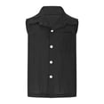 thumbnail image 4 of FAHXNVB Boys Sleeveless Button Down T-Shirts Summer School Uniform Lapel Cotton Linen Comfortable Shirts Solid Color Casual Tees Tops with Pocket 3-14 Years, 4 of 8