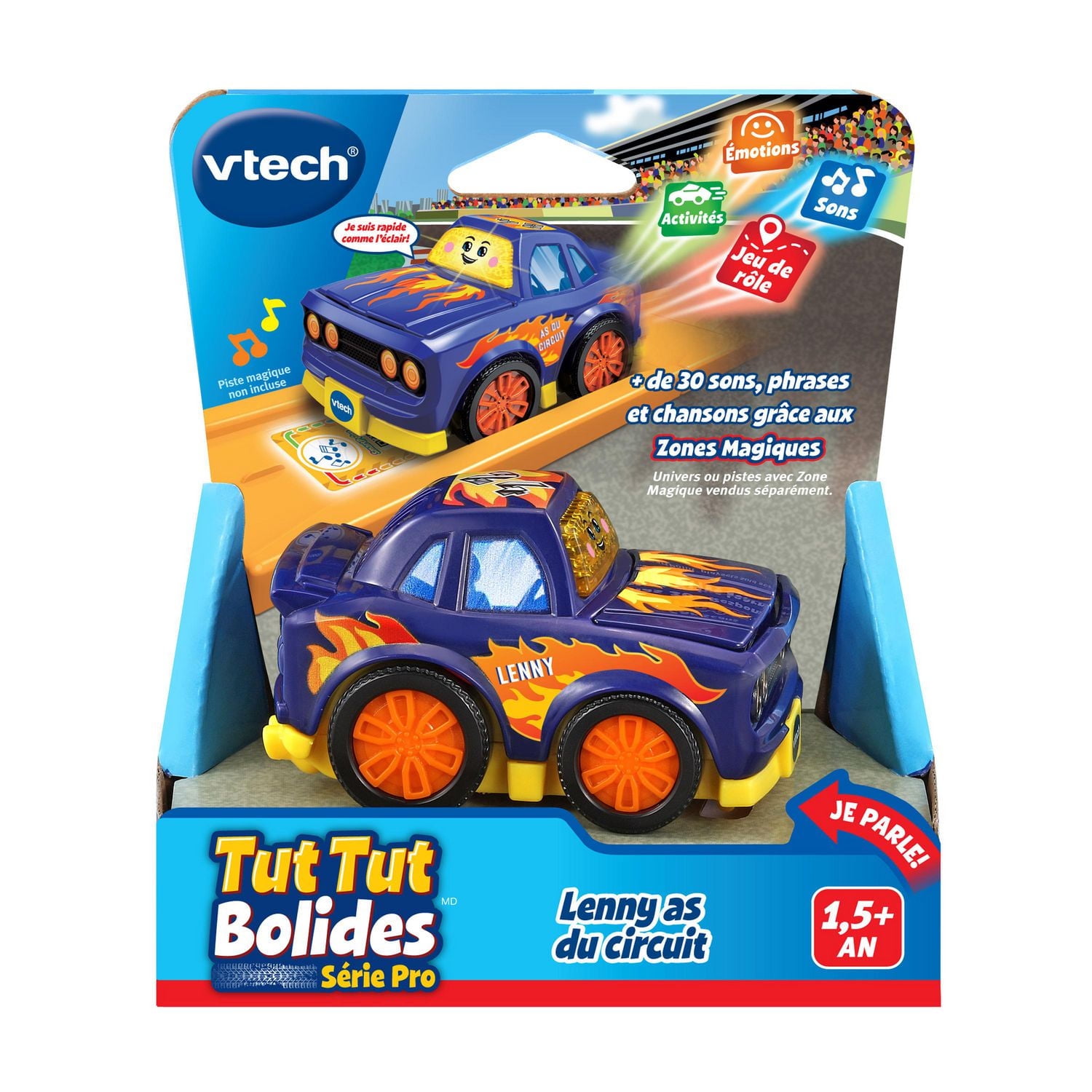 VTech® Go! Go! Smart Wheels® Revved Up Race Car First Toy Car for Toddlers - French Version, 1-5 Years