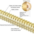thumbnail image 4 of Cuban Link Chain for Men Women Iced Out Silver/Gold/Rose Gold Miami Cuban Necklace Bling Diamond Chain Hip Hop Jewelry with Gift Box, 4 of 7